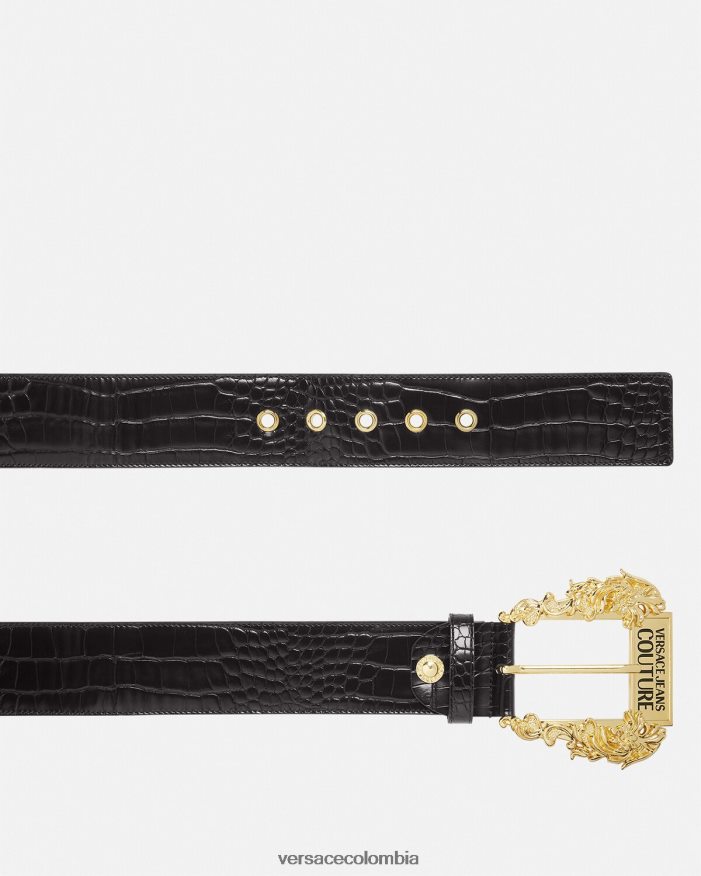 mujer cinturón ancho de alta costura1 Versace negro 2RP40F2323 accesorios