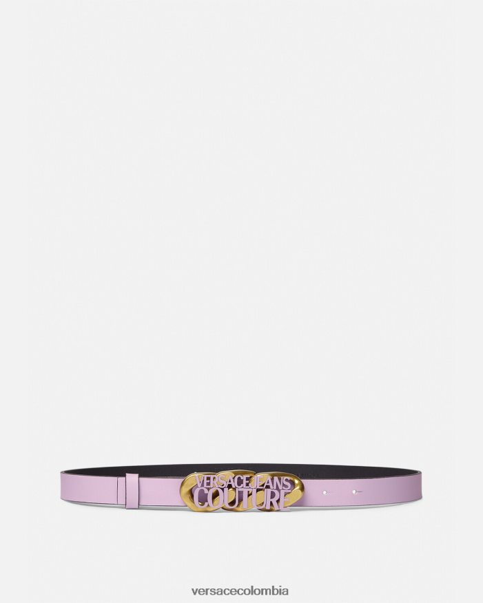 mujer cinturón con cadena y logo Versace lila 2RP40F2354 accesorios