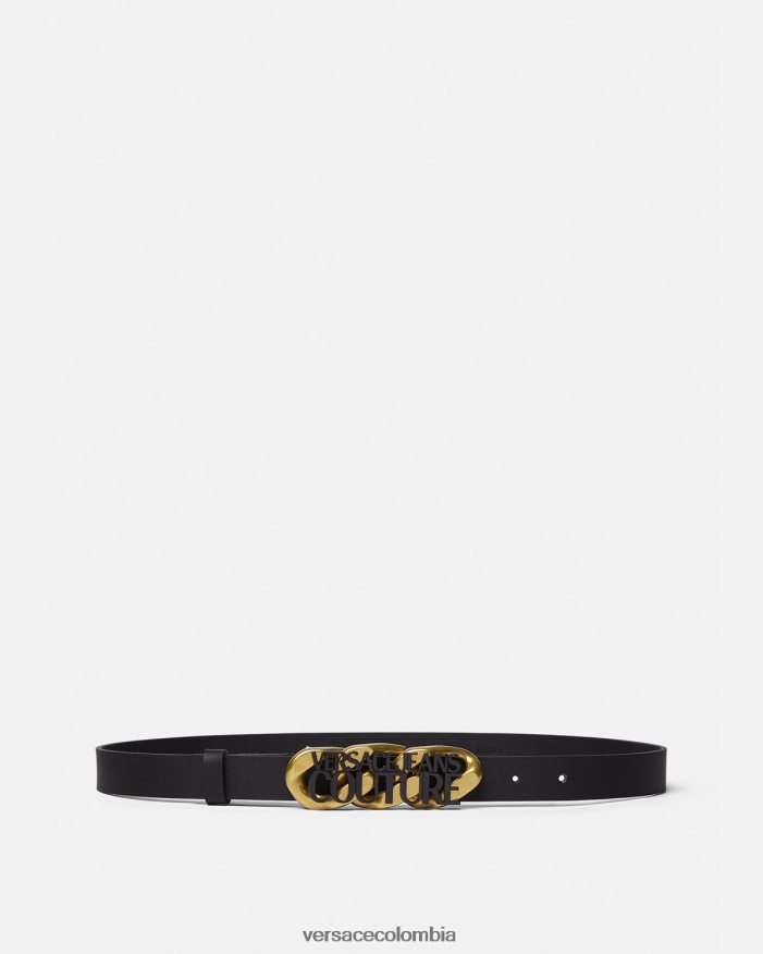 mujer cinturón con cadena y logo Versace negro 2RP40F2328 accesorios