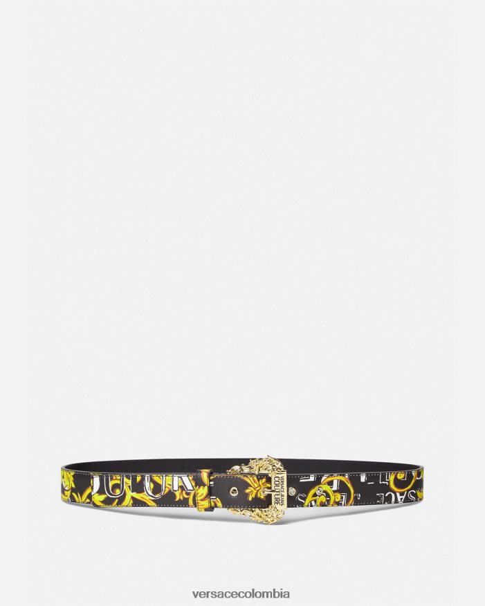 mujer cinturón con logo de alta costura1 Versace oro negro 2RP40F2351 accesorios