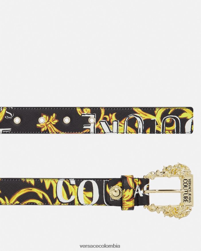mujer cinturón con logo de alta costura1 Versace oro negro 2RP40F2351 accesorios