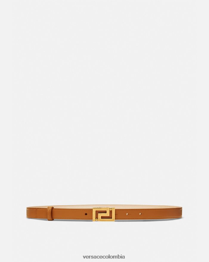 mujer cinturón de cuero con diosa Greca Versace caramelo 2RP40F514 accesorios