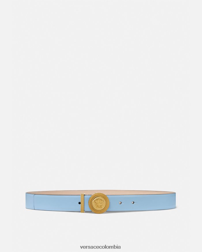 mujer cinturón de cuero con medusa biggie Versace azul claro 2RP40F546 accesorios