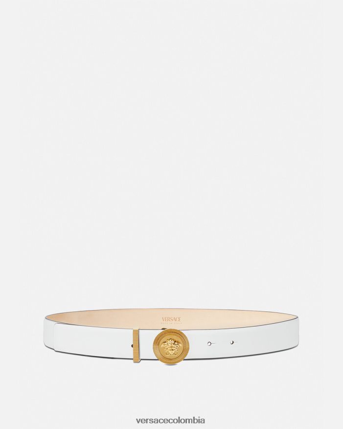 mujer cinturón de cuero con medusa biggie Versace blanco 2RP40F532 accesorios
