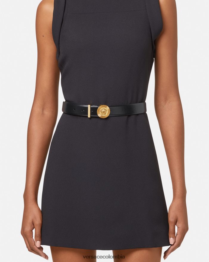 mujer cinturón de cuero con medusa biggie Versace negro 2RP40F531 accesorios