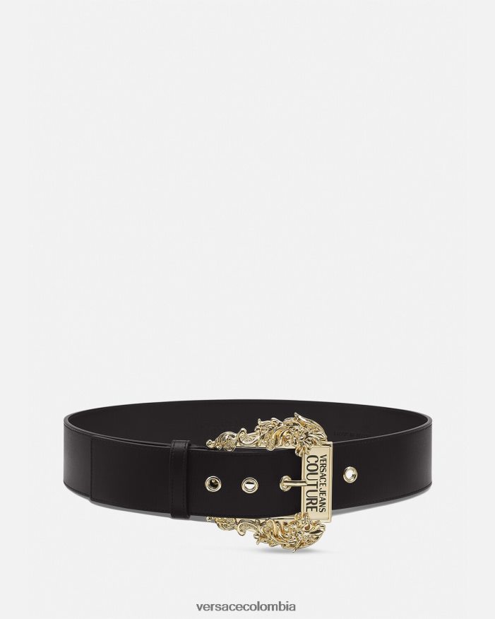 mujer cinturón de cuero couture1 Versace negro 2RP40F2341 accesorios
