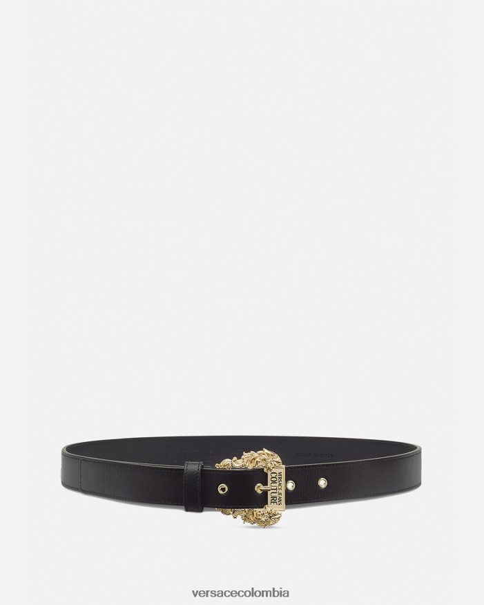 mujer cinturón de cuero couture1 Versace negro 2RP40F2342 accesorios