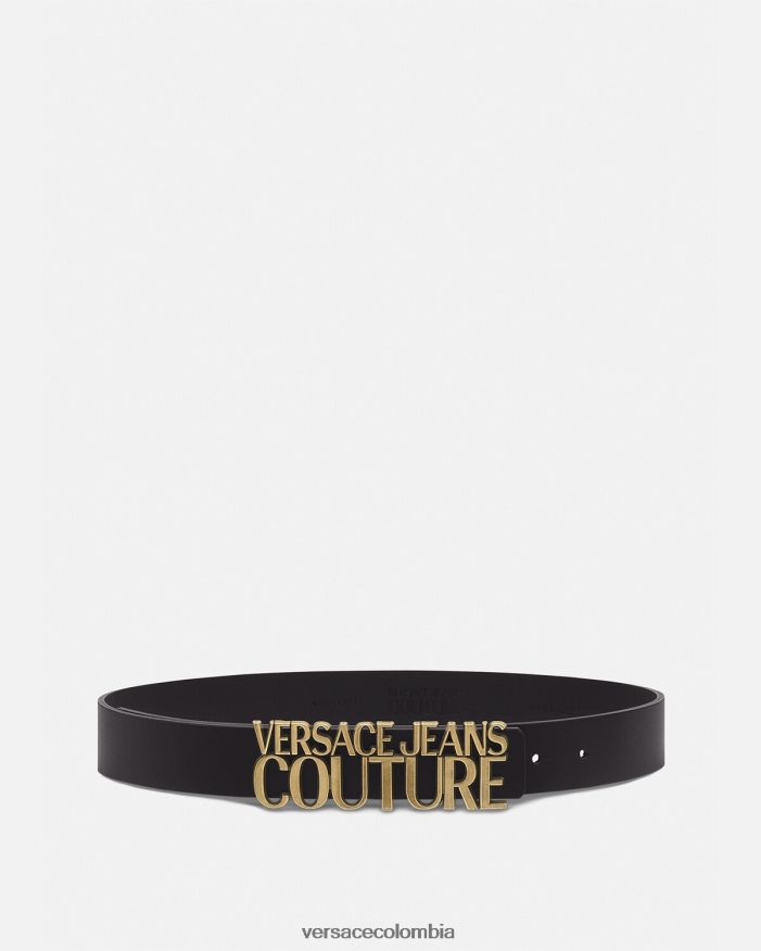 mujer cinturón de piel con logo Versace negro 2RP40F2339 accesorios