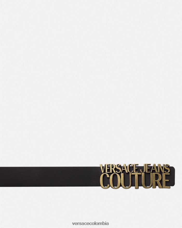 mujer cinturón de piel con logo Versace negro 2RP40F2339 accesorios