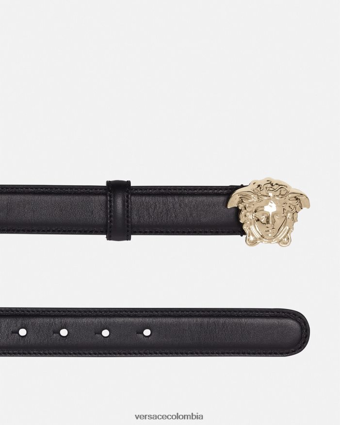 mujer cinturón de piel de medusa Versace negro 2RP40F525 accesorios