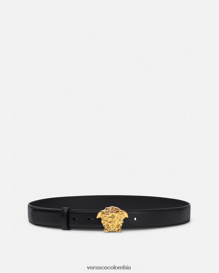 mujer cinturón de piel de medusa Versace negro 2RP40F528 accesorios