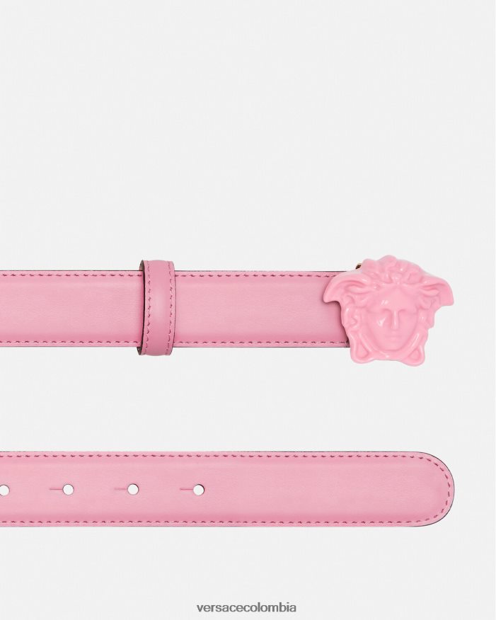 mujer cinturón de piel de medusa Versace rosa 2RP40F527 accesorios