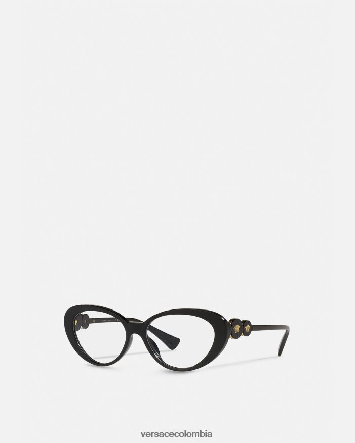 mujer gafas cat-eye con doble Medusa Versace negro 2RP40F706 accesorios