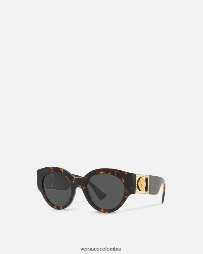mujer gafas de sol brillantes con cristales de medusa Versace la Habana 2RP40F628 accesorios