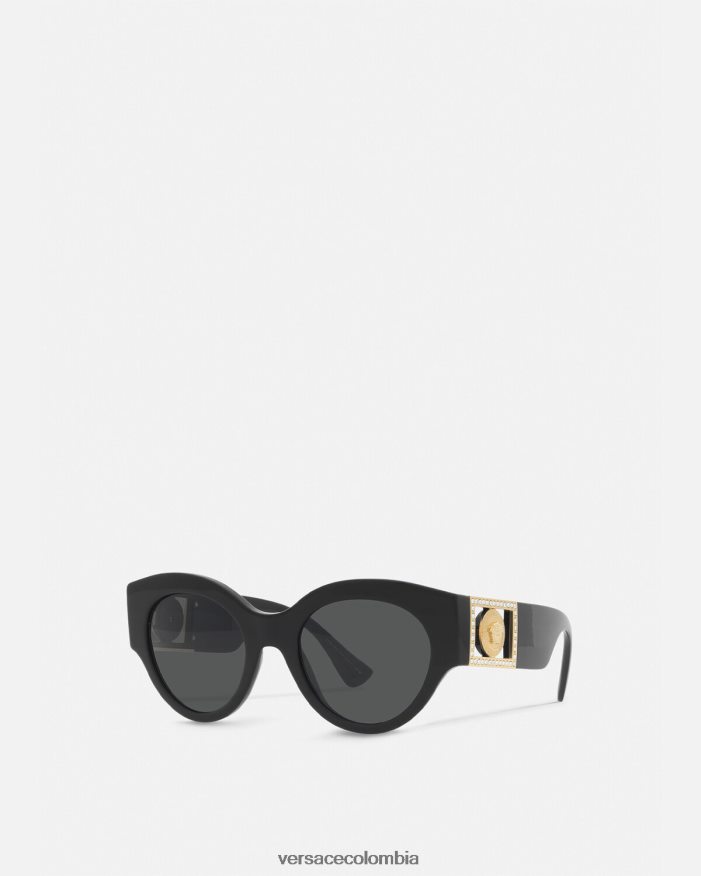 mujer gafas de sol brillantes con cristales de medusa Versace negro 2RP40F627 accesorios
