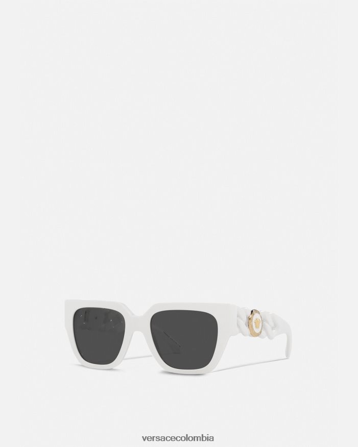 mujer gafas de sol con cadena de medusa Versace blanco 2RP40F662 accesorios