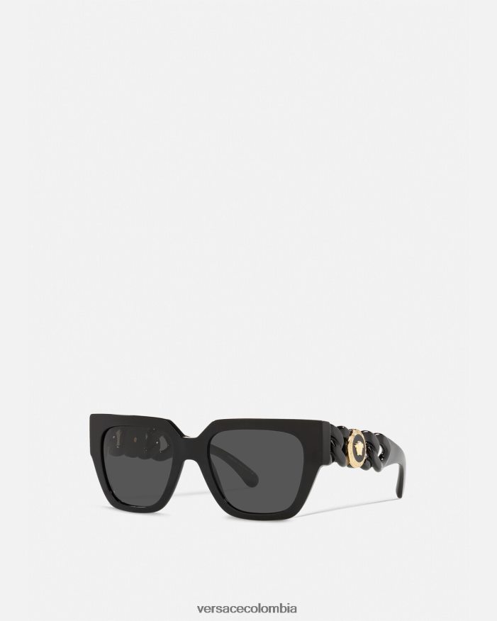 mujer gafas de sol con cadena de medusa Versace negro 2RP40F661 accesorios