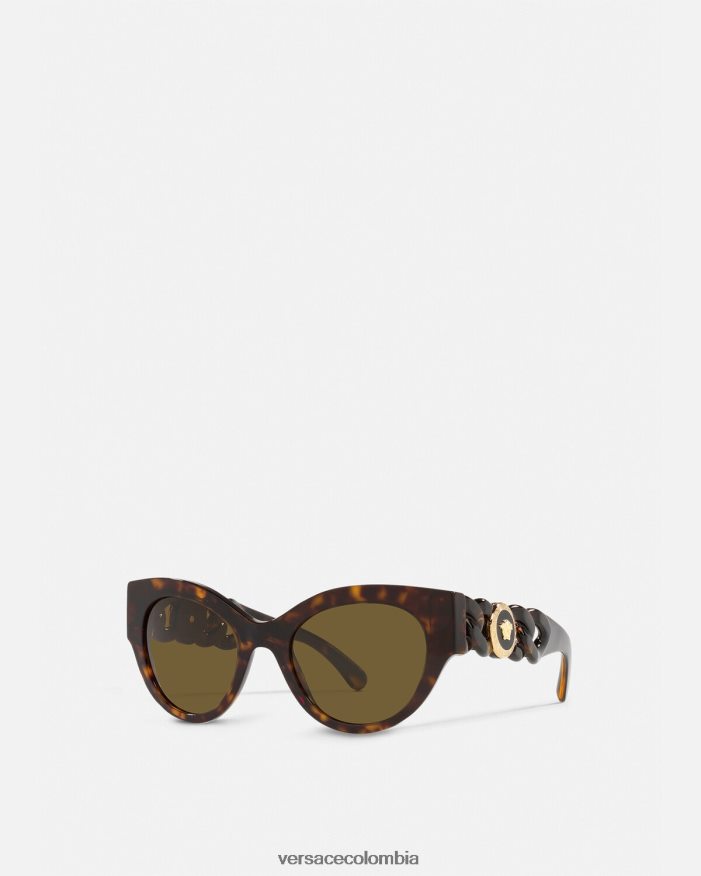 mujer gafas de sol con cadena de medusa Versace rojo 2RP40F704 accesorios