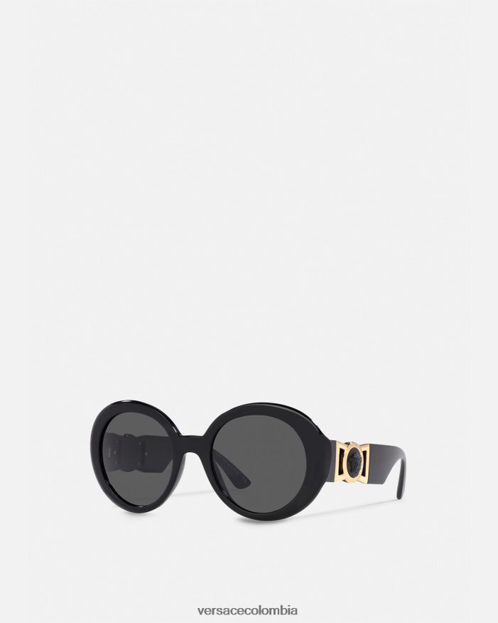 mujer gafas de sol con forma de mariposa medusa Versace negro 2RP40F700 accesorios