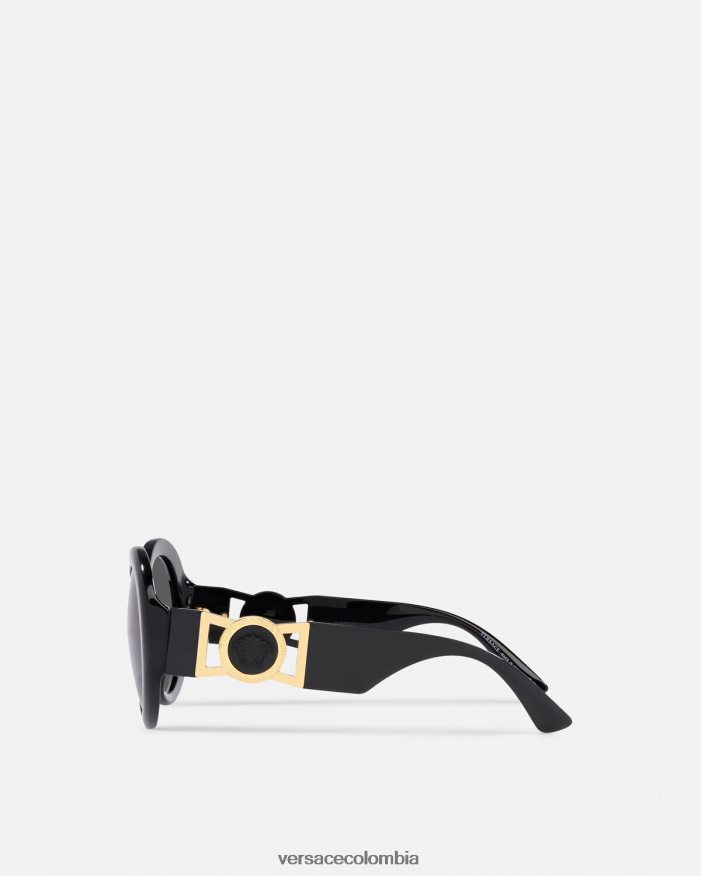 mujer gafas de sol con forma de mariposa medusa Versace negro 2RP40F700 accesorios