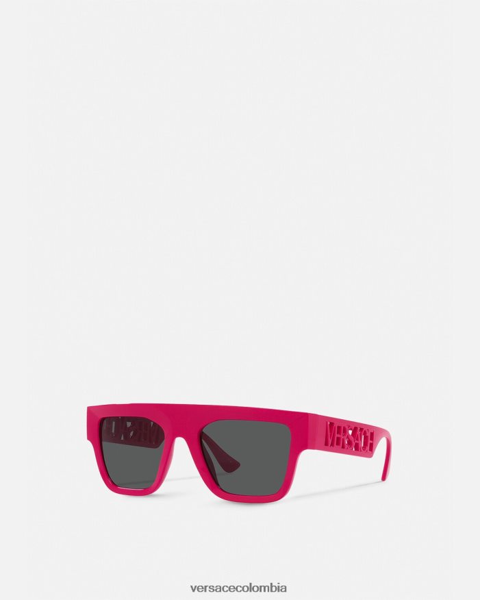 mujer gafas de sol con logo vintage de los 90 Versace fucsia 2RP40F690 accesorios