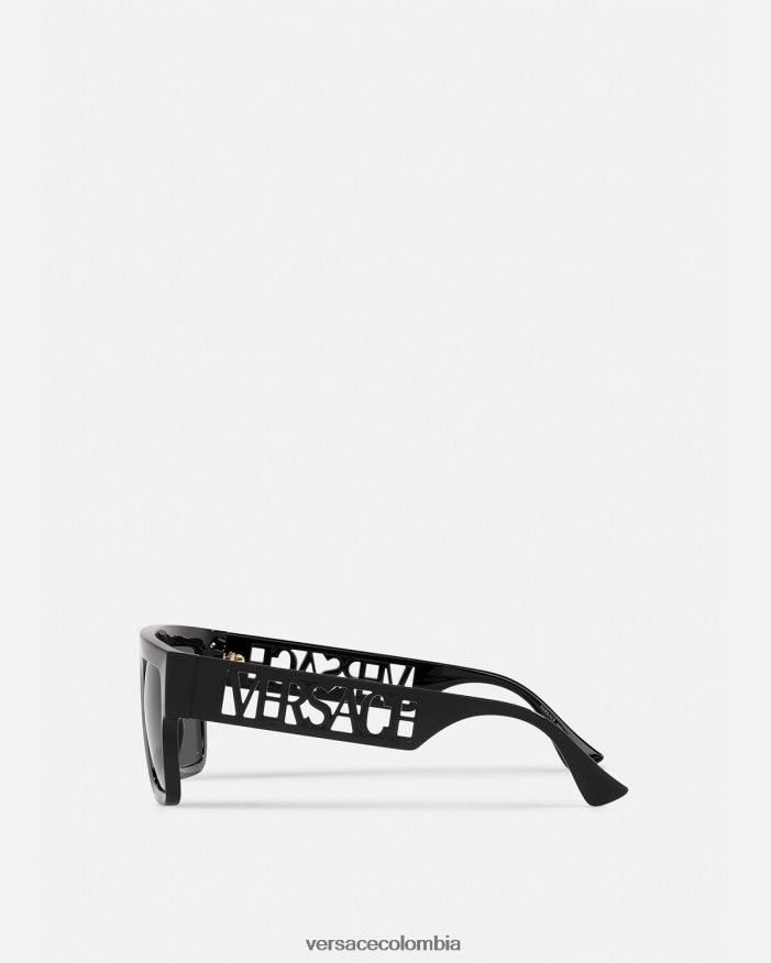 mujer gafas de sol con logo vintage de los 90 Versace negro 2RP40F618 accesorios