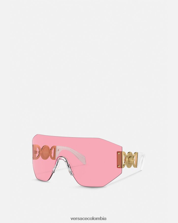 mujer gafas de sol con máscara de medusa biggie Versace oro y rosa 2RP40F610 accesorios