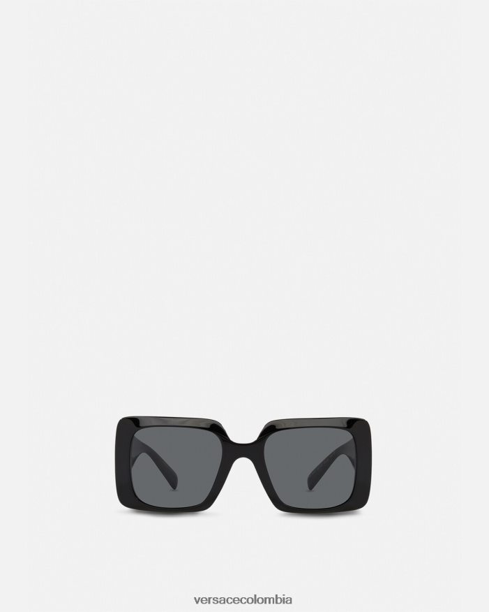mujer gafas de sol cuadradas con tachuelas de Medusa Versace negro 2RP40F673 accesorios