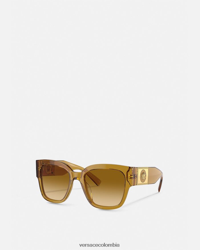 mujer gafas de sol cuadradas de macy Versace beige 2RP40F622 accesorios