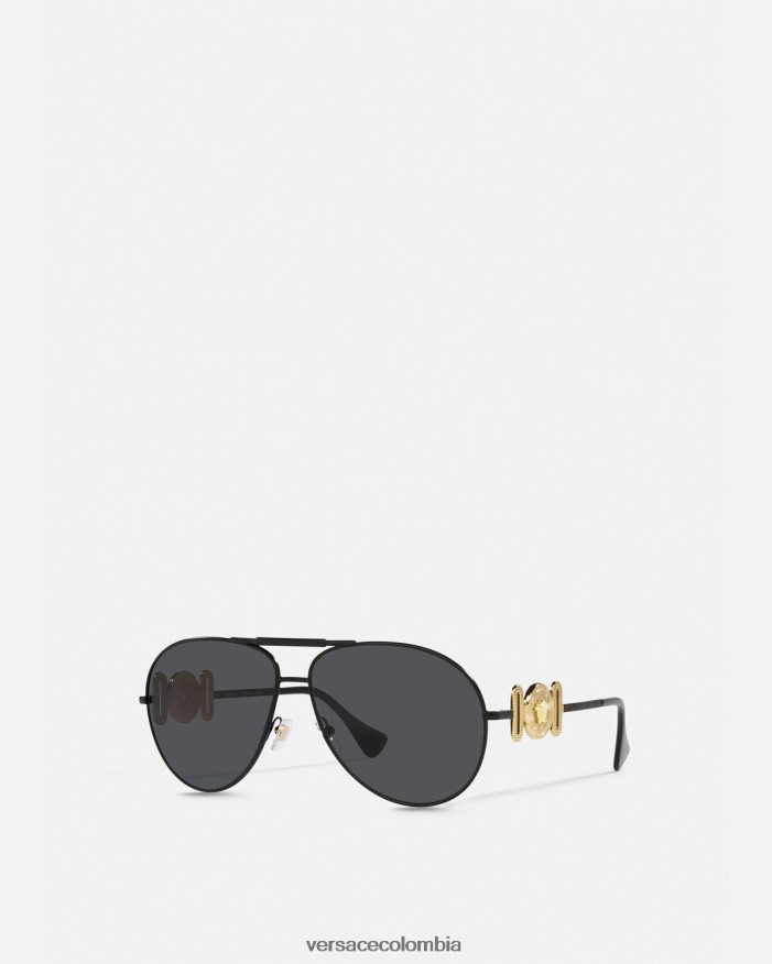 mujer gafas de sol estilo piloto medusa biggie Versace negro 2RP40F641 accesorios