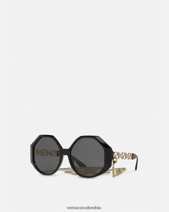 mujer gafas de sol greca Versace oro negro 2RP40F677 accesorios