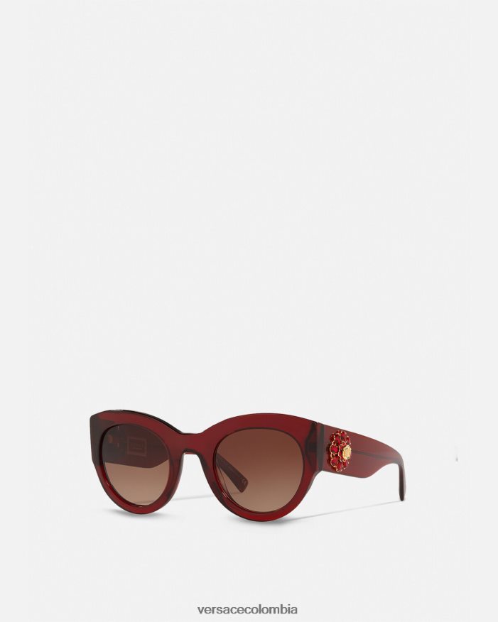 mujer gafas de sol joya tributo Versace borgoña 2RP40F684 accesorios