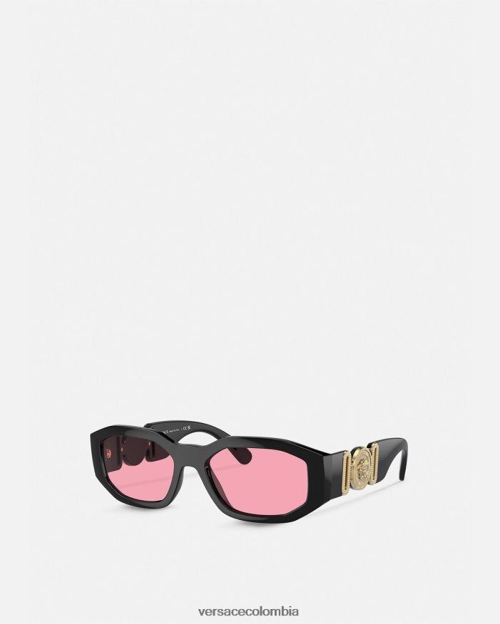 mujer gafas de sol medusa biggie Versace negro y rosa 2RP40F590 accesorios