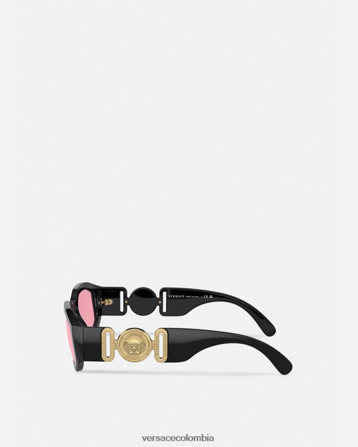 mujer gafas de sol medusa biggie Versace negro y rosa 2RP40F590 accesorios