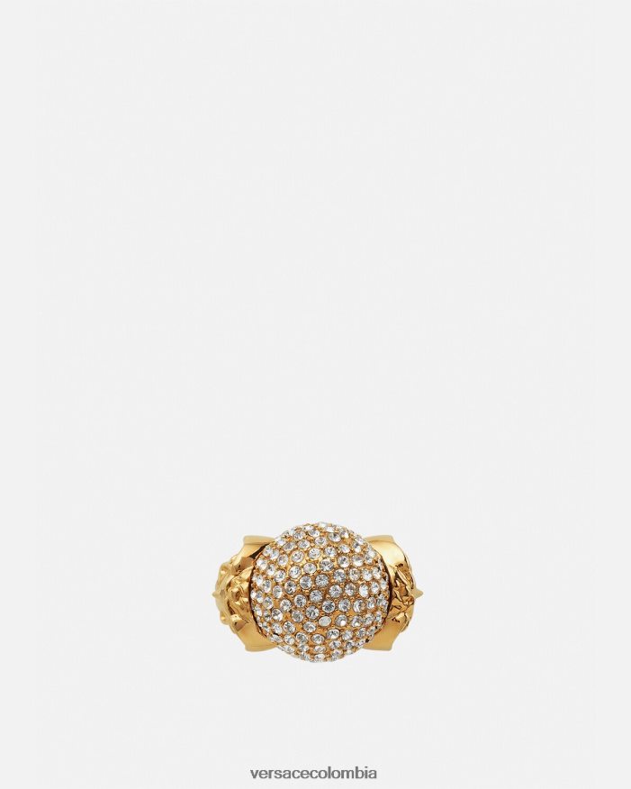 mujer anillo con bola de cristal de medusa Versace oro 2RP40F779 accesorios