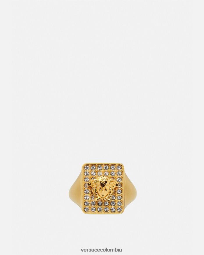 mujer anillo de cristal de azulejos Versace oro 2RP40F810 accesorios