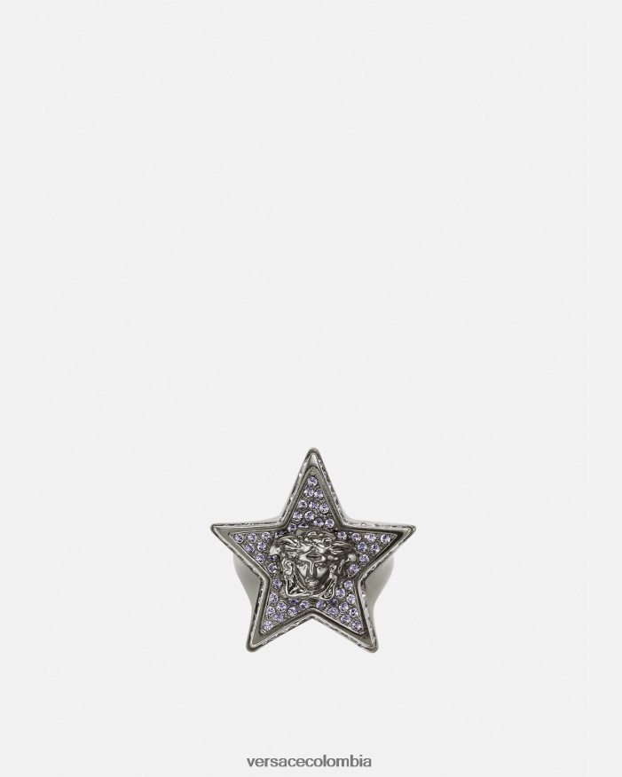 mujer anillo de galaxia de cristal Versace gris 2RP40F825 accesorios