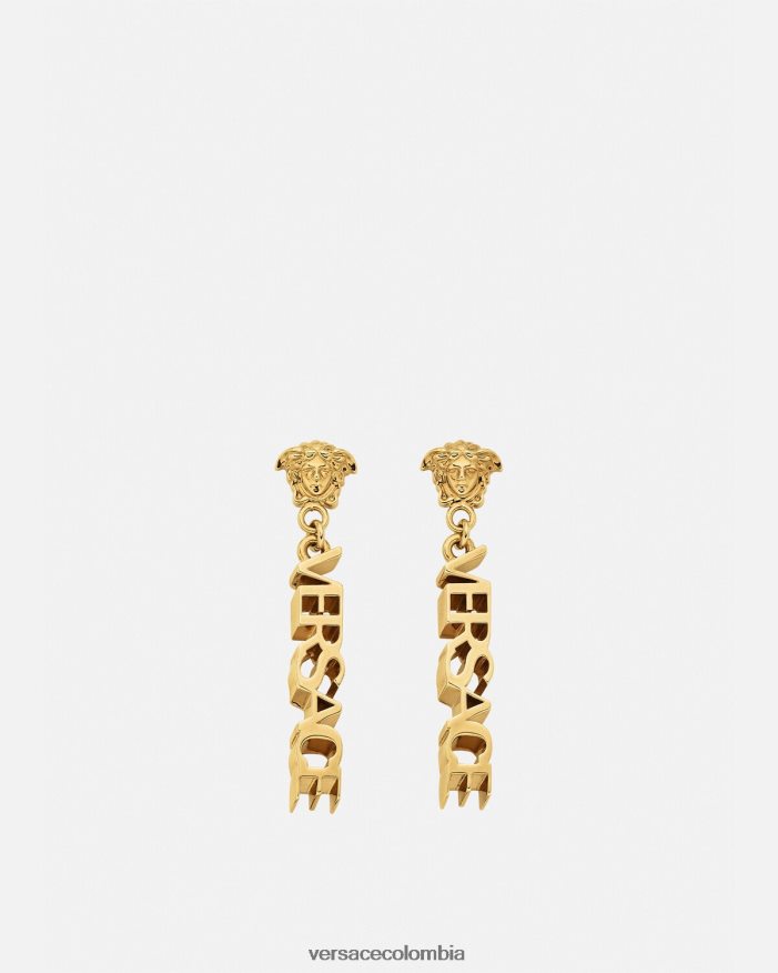 mujer aretes colgantes con logo de Medusa Versace oro 2RP40F804 accesorios