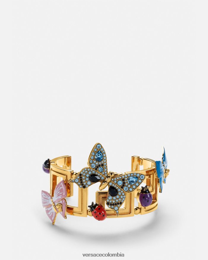 mujer brazalete con mariposas de cristal Versace oro 2RP40F718 accesorios
