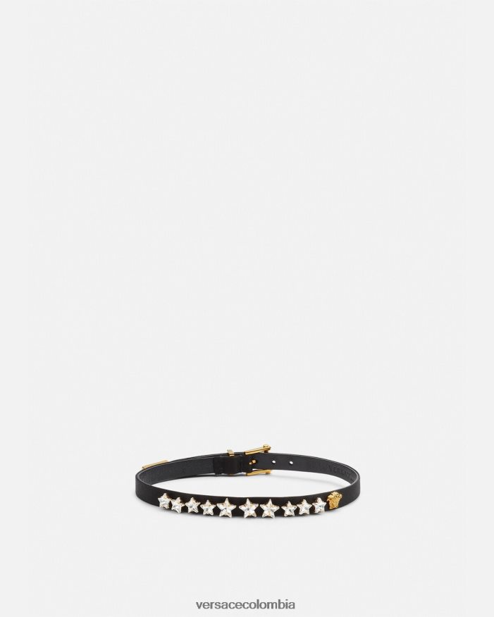 mujer gargantilla de estrella de cristal satinado Versace negro 2RP40F826 accesorios