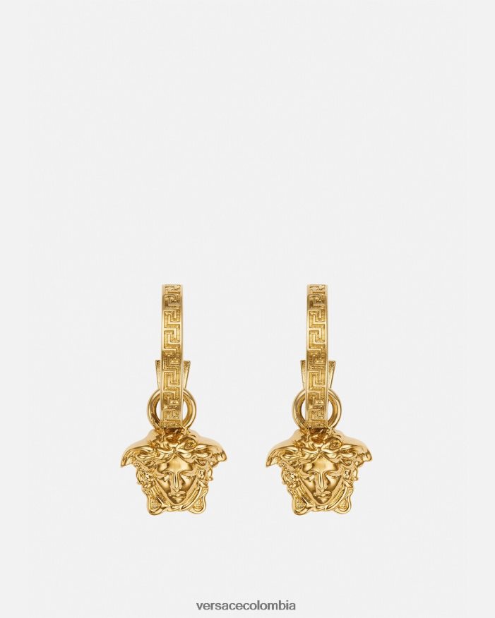 mujer pendientes de aro con greca de medusa Versace oro 2RP40F766 accesorios