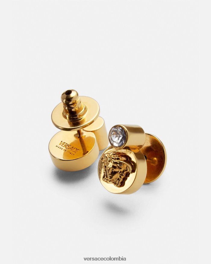 mujer pendientes de medusa de cristal Versace oro 2RP40F778 accesorios