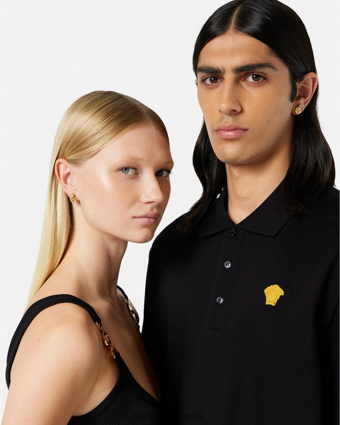 mujer pendientes de medusa de cristal Versace oro 2RP40F778 accesorios