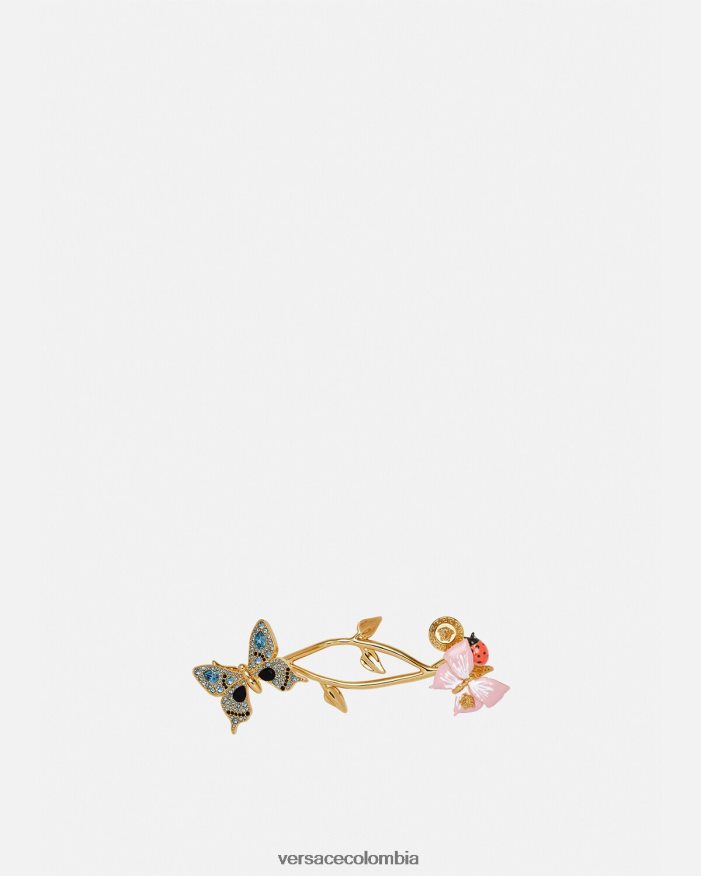 mujer pulsera con forma de palma y mariposas de cristal Versace oro 2RP40F715 accesorios