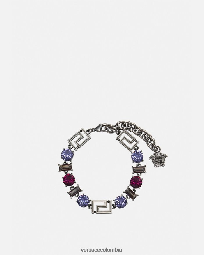 mujer pulsera de greca de cristal Versace gris 2RP40F838 accesorios