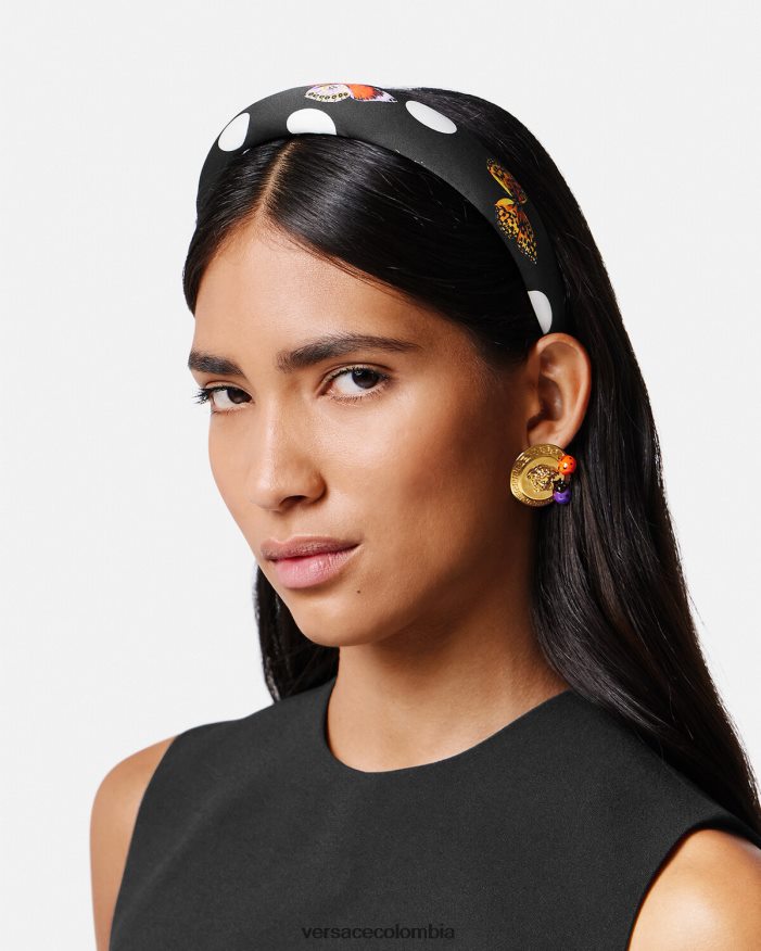 mujer diadema de mariposas Versace negro 2RP40F860 accesorios