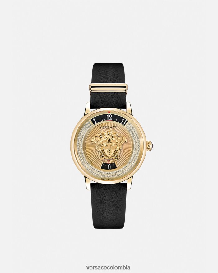mujer reloj con icono de medusa y diamantes Versace oro negro 2RP40F963 accesorios