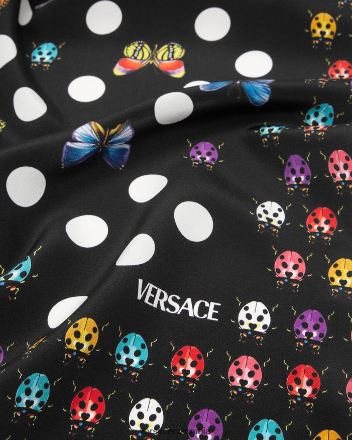 mujer chal de seda mariposas Versace imprimir 2RP40F864 accesorios