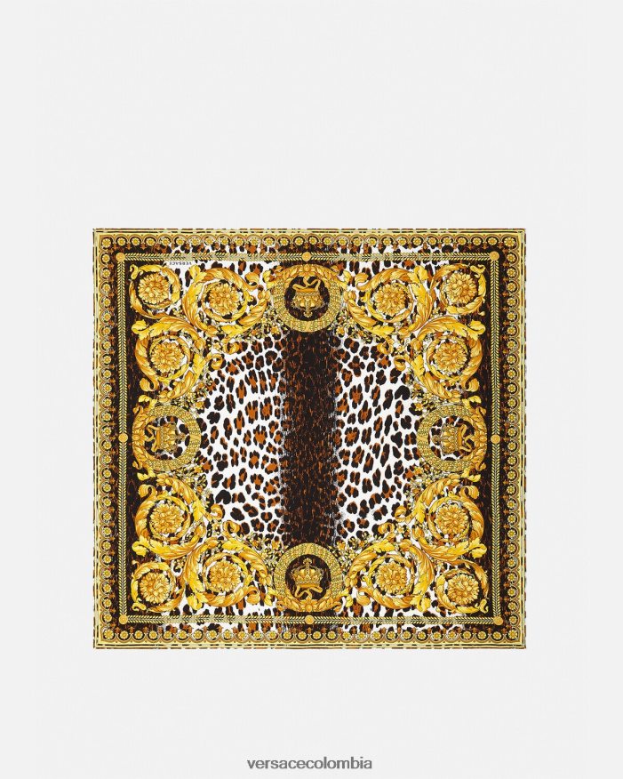 mujer fular de seda grande con diseño barroco salvaje Versace oro 2RP40F917 accesorios