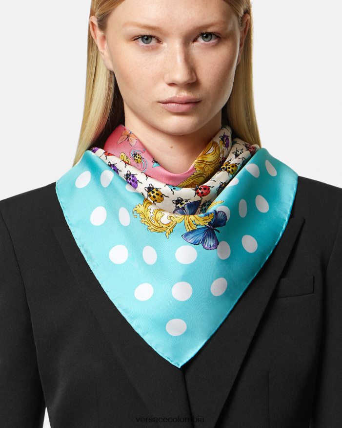 mujer fular de seda grande mariposas Versace imprimir 2RP40F889 accesorios